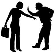 Vector silhouette of couple N368