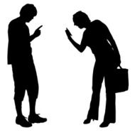 Vector silhouette of couple N369
