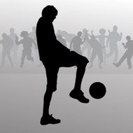 Vector silhouette of a man N922