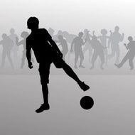 Vector silhouette of a man N924