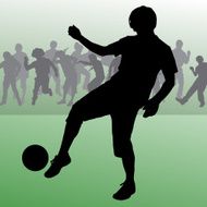 Vector silhouette of a man N925