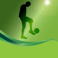 Vector silhouette of a man N927