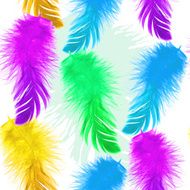 seamless pattern watercolor feathers