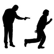 Vector silhouette of a man N933