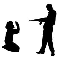 Vector silhouette of a man N934