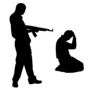 Vector silhouette of a man N937