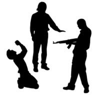 Vector silhouette of a man N938