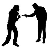 Vector silhouette of a man N940