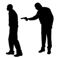 Vector silhouette of a man N943