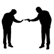 Vector silhouette of a man N944