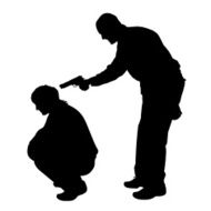 Vector silhouette of a man N946