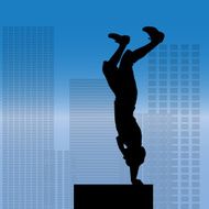 Vector silhouette of a man N951