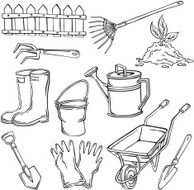 vector illustration elements of the garden N2
