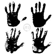human hand prints vector set N2