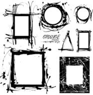 Set of grunge frames