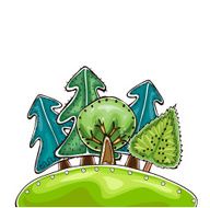 Forest illustration Happy world collection N2