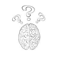 Brain with question mark