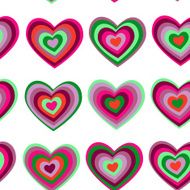 purple green heart on white background Valentine&#039;s day wedding pattern N2