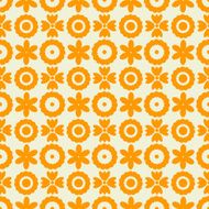Seamless pattern with silhouettes flowers N22