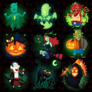 Set of halloween characters
