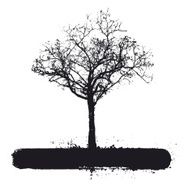 lone tree with grunge banner