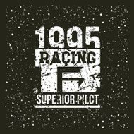 Car racing emblem