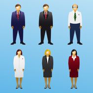 Business People Icon Set - Standing