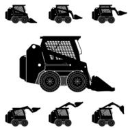 skid steer loader silhouettes