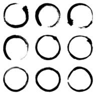 Circular Brush Stroke Set