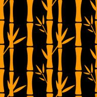 Seamless pattern with silhouettes bamboo trees N3