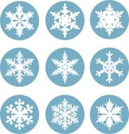 Snowflakes icon collection Vector shape N4