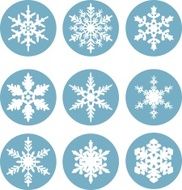 Snowflakes icon collection Vector shape N6