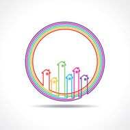 colorful real estate icon design
