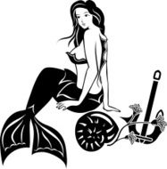 Sitting mermaid