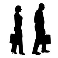 Vector silhouette of businesspeople N15