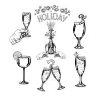 collection of bottles and glasses N4