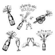 collection of bottles and glasses N6