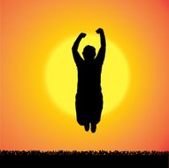 Vector silhouette of woman N440