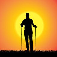 Vector silhouette of man N200
