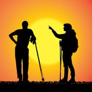 Vector Silhouette Of People N794