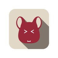 Chinchilla animal face flat icon