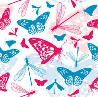 Insects (seamless vector wallpaper)