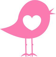 Bird Heart Silhouette