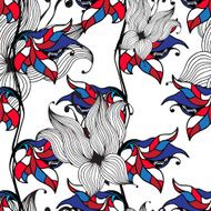 Graphic Floral pattern N4