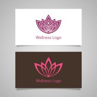 Vector lotus label for Wellness industry