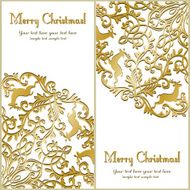 Christmas Greeting card with snowflake and deer N3
