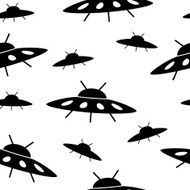Ufo seamless vector wallpaper