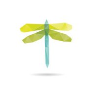 Dragonfly abstract isolated on a white backgrounds vector illustration