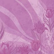 Flowers tulips on abstract background N4