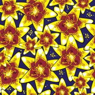 yellow lily seamless pattern N2